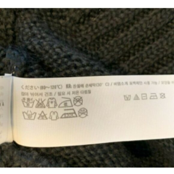 Hollister Abercrombie Wool Blend Mock Turtleneck Sweater XS Black Tribal #210D - Picture 9 of 9